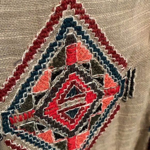 Zara embroidered boho maxi dress with tassels - Picture 7 of 8